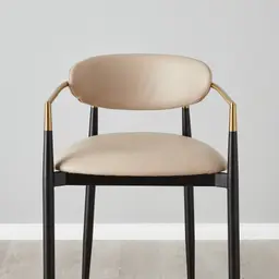 Amy Sand Beige Vegan Leather 67cm Counter Stool