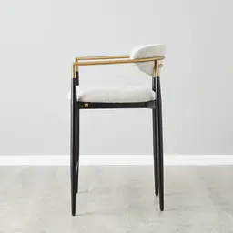 Amy Dove Grey Woven Fabric 67cm Counter Stool