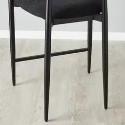 Amy Black Woven Fabric 67cm Counter Stool