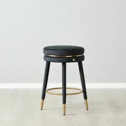 Sylvie Black Velvet 67cm Counter Stool