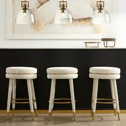 Sylvie Black Velvet 67cm Counter Stool