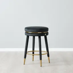 Sylvie Black Velvet 67cm Counter Stool