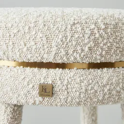 Sylvie White Boucle 67cm Counter Stool