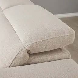 Pierce Warm Grey Woven Fabric Corner Electric Recliner