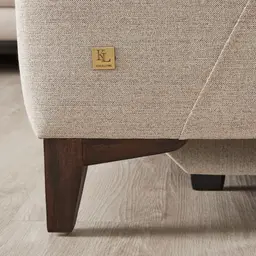 Pierce Warm Grey Woven Fabric Corner Electric Recliner