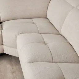 Pierce Warm Grey Woven Fabric Corner Electric Recliner