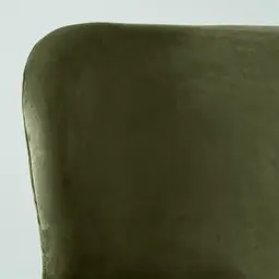 Hailey Olive Green Velvet 67 cm Counter Stool - Bronze Legs