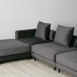 Jordan Charcoal Velvet Corner Sofa