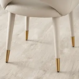 Adrianna Glacier Grey Vegan Leather Dining Chair