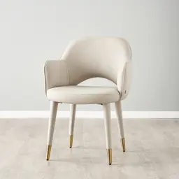 Adrianna Glacier Grey Vegan Leather Dining Chair