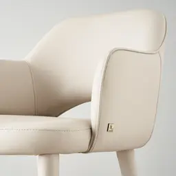 Adrianna Glacier Grey Vegan Leather Dining Chair