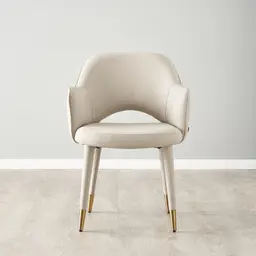 Adrianna Glacier Grey Vegan Leather Dining Chair