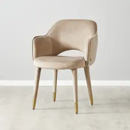 Adrianna Beige Velvet Dining Chair