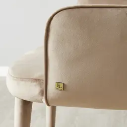 Adrianna Beige Velvet Dining Chair