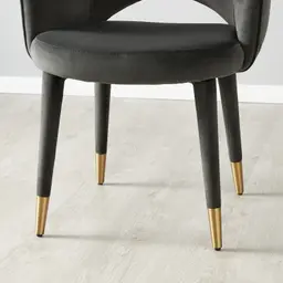 Adrianna Charcoal Velvet Dining Chair