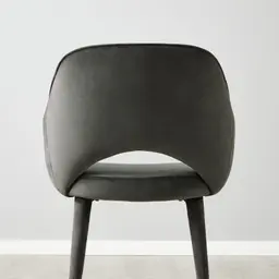 Adrianna Charcoal Velvet Dining Chair