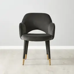 Adrianna Charcoal Velvet Dining Chair