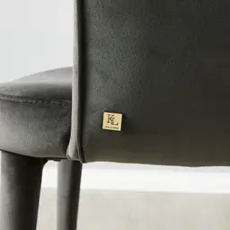 Adrianna Charcoal Velvet Dining Chair