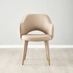 Adrianna Sand Beige Vegan Leather Dining Chair