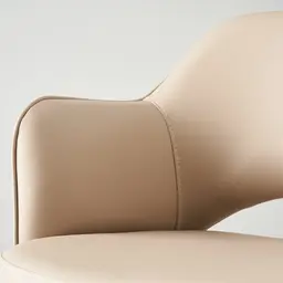 Adrianna Sand Beige Vegan Leather Dining Chair