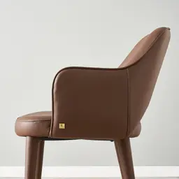 Adrianna Tuscan Brown Vegan Leather Dining Chair