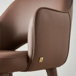 Adrianna Tuscan Brown Vegan Leather Dining Chair