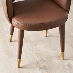 Adrianna Tuscan Brown Vegan Leather Dining Chair