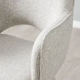 Adrianna Dove Grey Woven Fabric Dining Chair