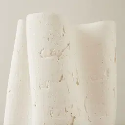 Zinnia 32.5cm White Cast Stone Ceramic Vase