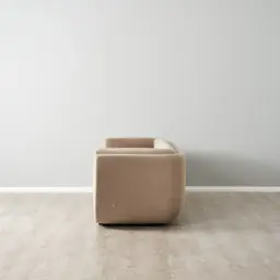 Clementine Beige Velvet 3-Seater Sofa