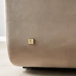 Clementine Beige Velvet Occasional Chair