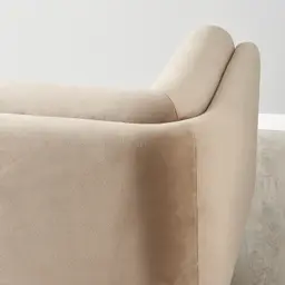 Clementine Beige Velvet Occasional Chair