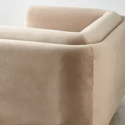 Clementine Beige Velvet Occasional Chair
