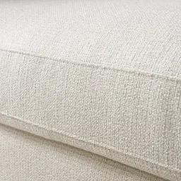 Clementine Chestnut White Woven Fabric 3-Seater Sofa