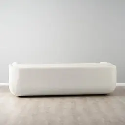 Clementine Chestnut White Woven Fabric 3-Seater Sofa