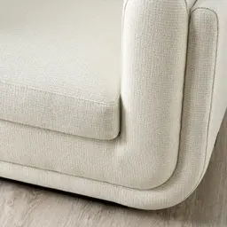 Clementine Chestnut White Woven Fabric Occasional Chair