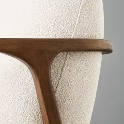 Delphine Chantilly White Fabric Occasional Chair