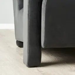 Stellan Charcoal Velvet Occasional Chair - Charcoal Velvet Arms