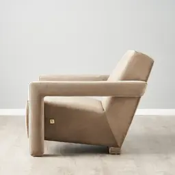 Stellan Beige Velvet Occasional Chair - Beige Velvet Arms