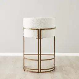 Laura Butter Cream Boucle 67cm Counter Stool