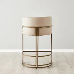 Laura Sand Beige Vegan Leather 67cm Counter Stool