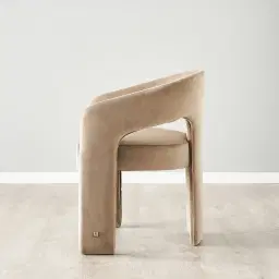Delaney Beige Velvet Dining Chair