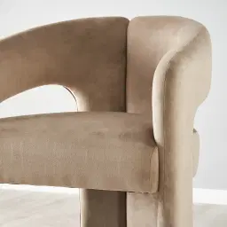 Delaney Beige Velvet Dining Chair