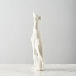 Rover White Color Dog Statue	