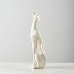 Rover White Color Dog Statue	