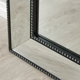 Embry Black Rectangle Wooden Mirror 200x90cm