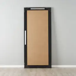 Embry Black Rectangle Wooden Mirror 200x90cm