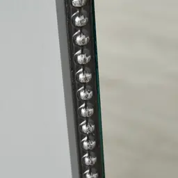 Embry Black Rectangle Wooden Mirror 200x90cm