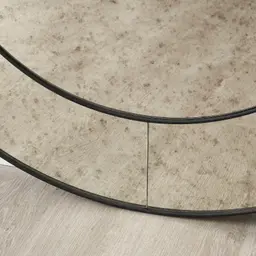 Solveig Black Round Mirror