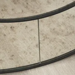 Solveig Black Round Mirror